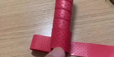 Start wrapping around the handle