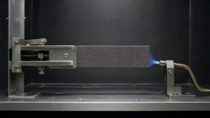 flame retardant synthetic leather flammability burn test