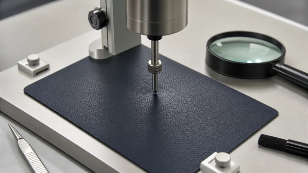 synthetic leather scratch resistance test