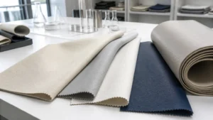 silicone leather samples with smooth matte surface texture