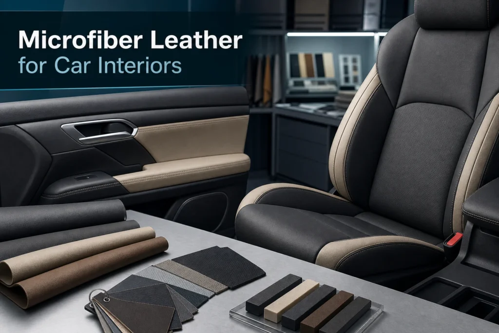 microfiber leather for car interiors seat door panel armrest material comparison