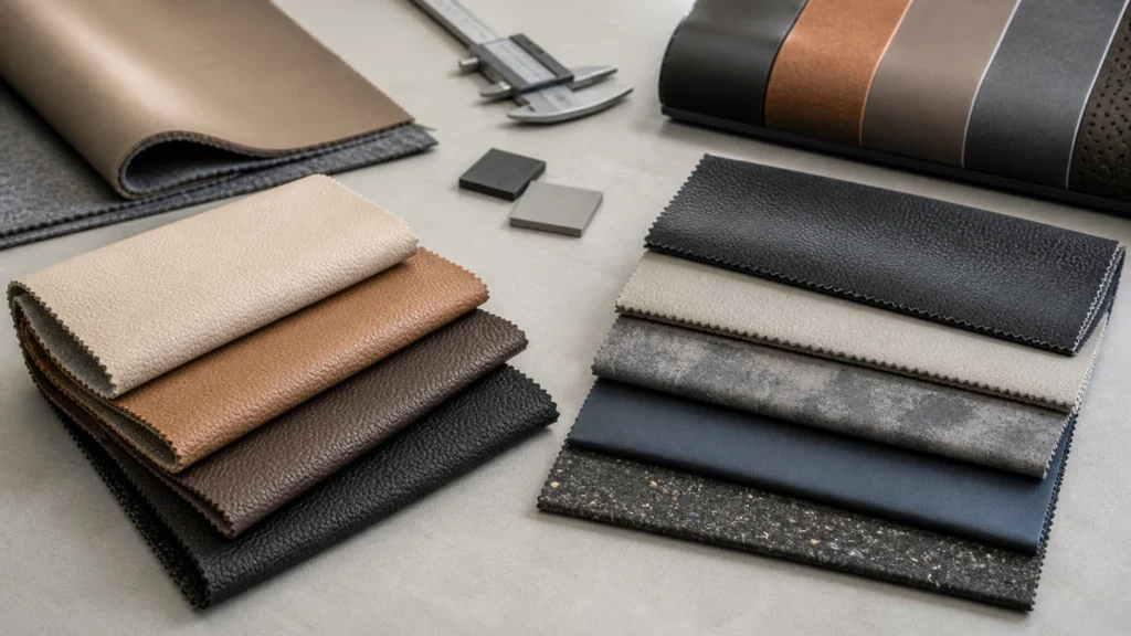 PU leather vs faux leather material comparison